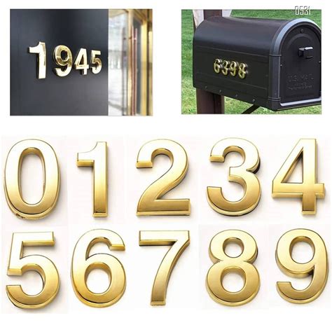 metal house numbers for mailbox posts|mailbox numbers adhesive metal.